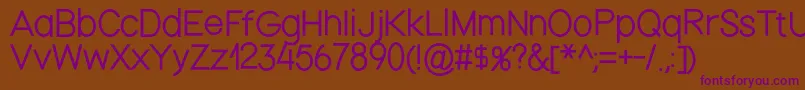 Nordicathin Font – Purple Fonts on Brown Background