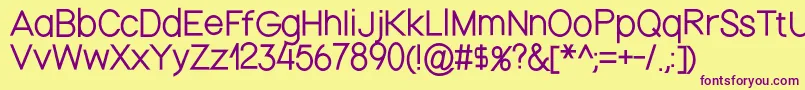 Nordicathin Font – Purple Fonts on Yellow Background