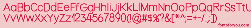 Nordicathin Font – Red Fonts on Pink Background