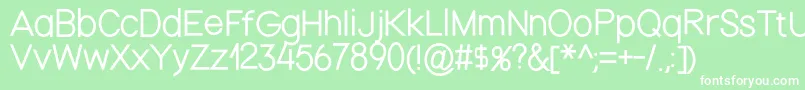 Nordicathin Font – White Fonts on Green Background