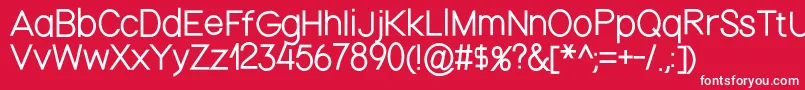Nordicathin Font – White Fonts on Red Background