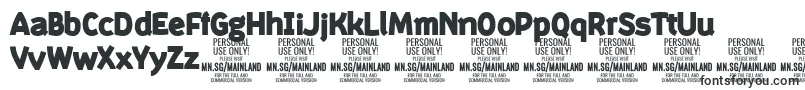 MainlandBlack PERSONAL-fontti – Fontit Microsoft Wordille