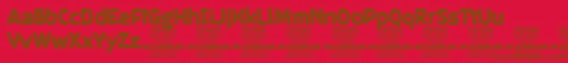 フォントMainlandBlack PERSONAL – 赤い背景に茶色の文字