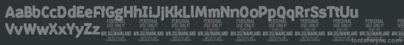 Шрифт MainlandBlack PERSONAL – серые шрифты на чёрном фоне