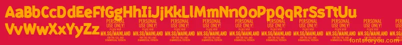 Шрифт MainlandBlack PERSONAL – оранжевые шрифты на красном фоне