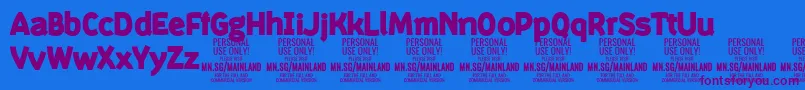 Шрифт MainlandBlack PERSONAL – фиолетовые шрифты на синем фоне