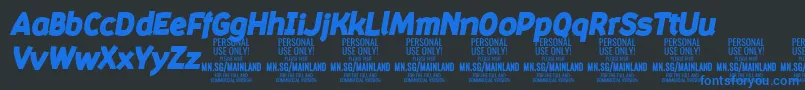 fuente MainlandBlackItalic PERSONAL – Fuentes Azules Sobre Fondo Negro