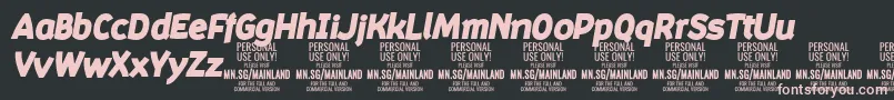 fuente MainlandBlackItalic PERSONAL – Fuentes Rosadas Sobre Fondo Negro