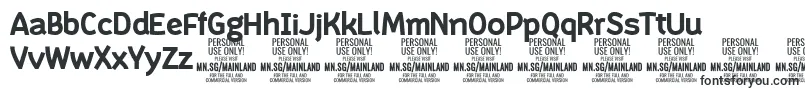 Шрифт MainlandBold PERSONAL – популярные шрифты