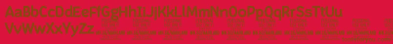 Fonte MainlandBold PERSONAL – fontes marrons em um fundo vermelho