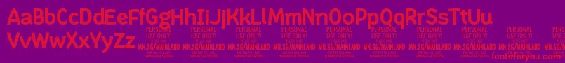 fuente MainlandBold PERSONAL – Fuentes Rojas Sobre Fondo Morado