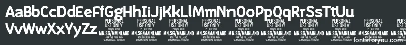 MainlandBold PERSONAL Font – White Fonts on Black Background