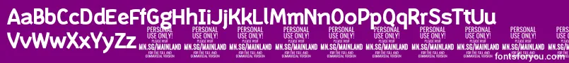 Шрифт MainlandBold PERSONAL – белые шрифты на фиолетовом фоне