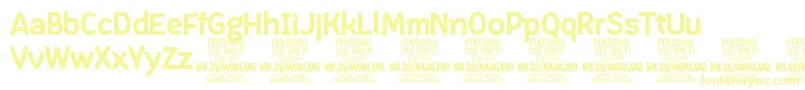 MainlandBold PERSONAL Font – Yellow Fonts