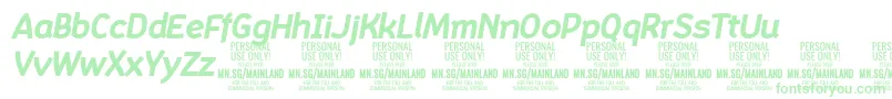 MainlandBoldItalic PERSONAL Font – Green Fonts