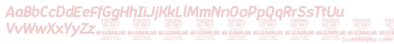 MainlandBoldItalic PERSONAL-Schriftart – Rosa Schriften