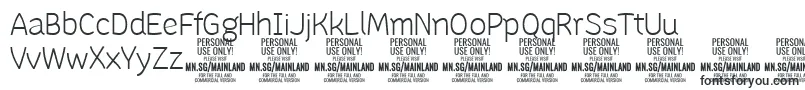 フォントMainlandLight PERSONAL – Windows用フォント