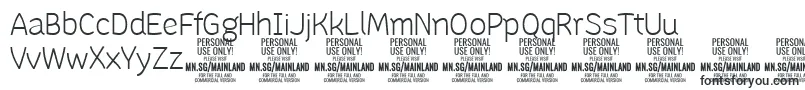 フォントMainlandLight PERSONAL – Mで始まるフォント