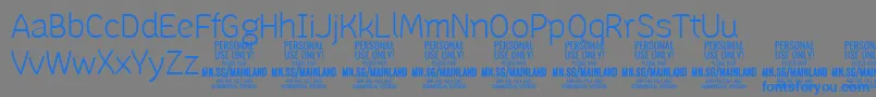 MainlandLight PERSONAL Font – Blue Fonts on Gray Background