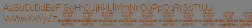 MainlandLight PERSONAL-Schriftart – Braune Schriften auf grauem Hintergrund