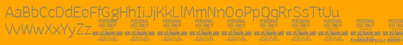 Шрифт MainlandLight PERSONAL – серые шрифты на оранжевом фоне