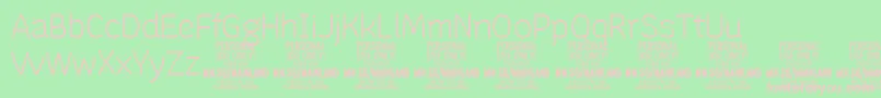 MainlandLight PERSONAL Font – Pink Fonts on Green Background