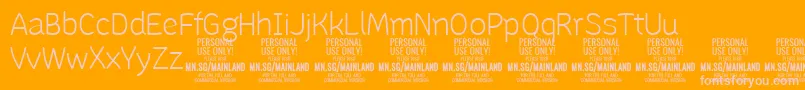 fuente MainlandLight PERSONAL – Fuentes Rosadas Sobre Fondo Naranja