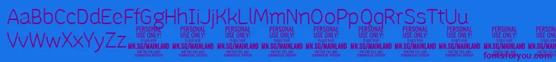 MainlandLight PERSONAL Font – Purple Fonts on Blue Background