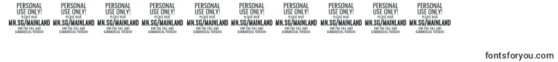 MainlandLightItalic PERSONAL Font – Fonts for Numbers and Digits