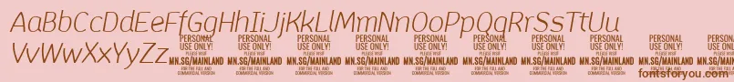 fuente MainlandLightItalic PERSONAL – Fuentes Marrones Sobre Fondo Rosa