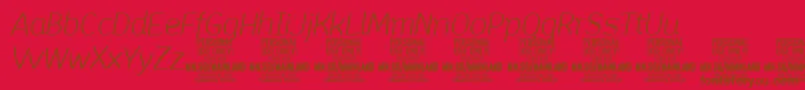 MainlandLightItalic PERSONAL-Schriftart – Braune Schriften auf rotem Hintergrund