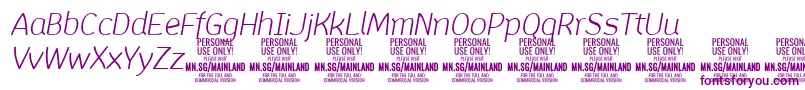 MainlandLightItalic PERSONAL Font – Purple Fonts