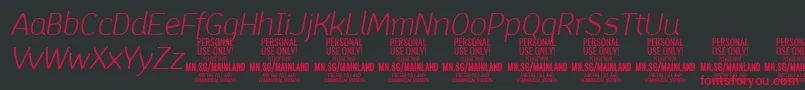 fuente MainlandLightItalic PERSONAL – Fuentes Rojas Sobre Fondo Negro