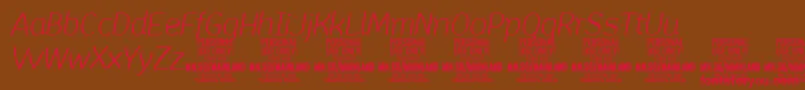 MainlandLightItalic PERSONAL Font – Red Fonts on Brown Background
