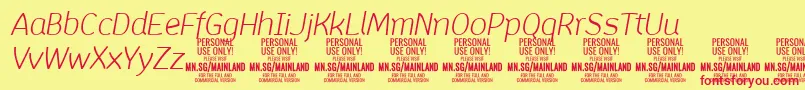 fuente MainlandLightItalic PERSONAL – Fuentes Rojas Sobre Fondo Amarillo