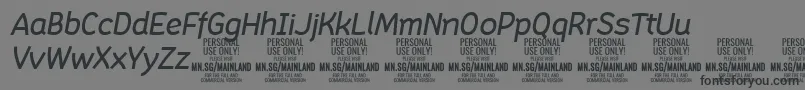 Шрифт MainlandMediumItalic PERSONAL – чёрные шрифты на сером фоне