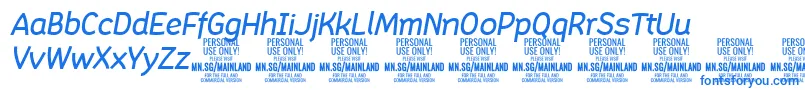 MainlandMediumItalic PERSONAL Font – Blue Fonts