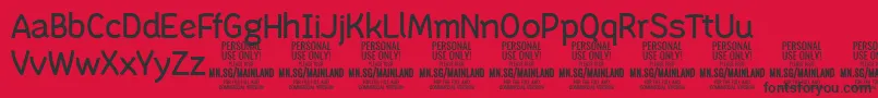 MainlandRegular PERSONAL Font – Black Fonts on Red Background