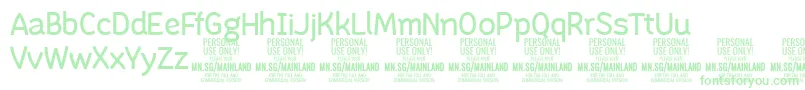 MainlandRegular PERSONAL-Schriftart – Grüne Schriften