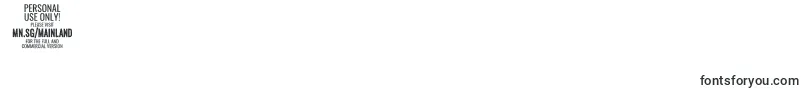 フォントMainlandThin PERSONAL – フォント数字4