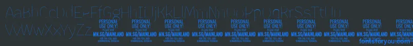 MainlandThin PERSONAL Font – Blue Fonts on Black Background