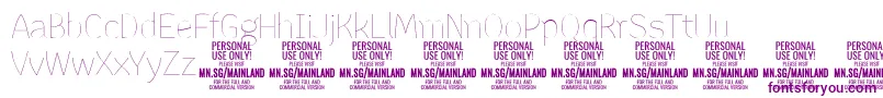 MainlandThin PERSONAL-Schriftart – Violette Schriften