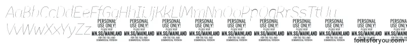 MainlandThinItalic PERSONAL-fontti – Alkavat M:lla olevat fontit