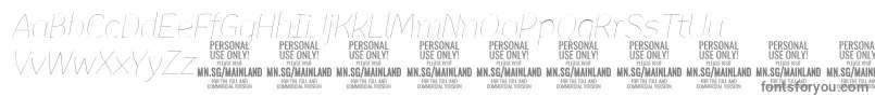 MainlandThinItalic PERSONAL-fontti – harmaat fontit