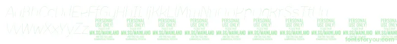 フォントMainlandThinItalic PERSONAL – 緑のフォント