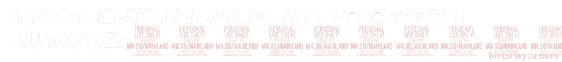 Шрифт MainlandThinItalic PERSONAL – розовые шрифты