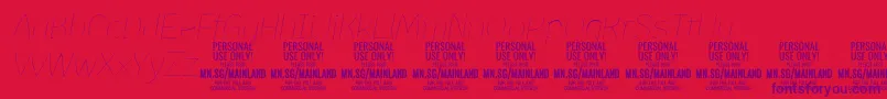 fuente MainlandThinItalic PERSONAL – Fuentes Moradas Sobre Fondo Rojo