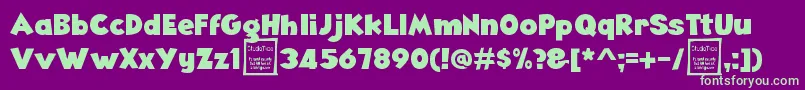 AngellaDemo Font – Green Fonts on Purple Background