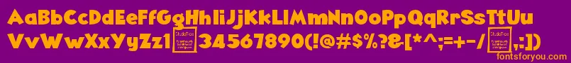 AngellaDemo Font – Orange Fonts on Purple Background