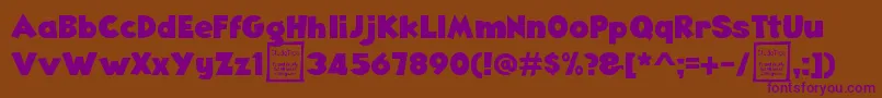 AngellaDemo Font – Purple Fonts on Brown Background